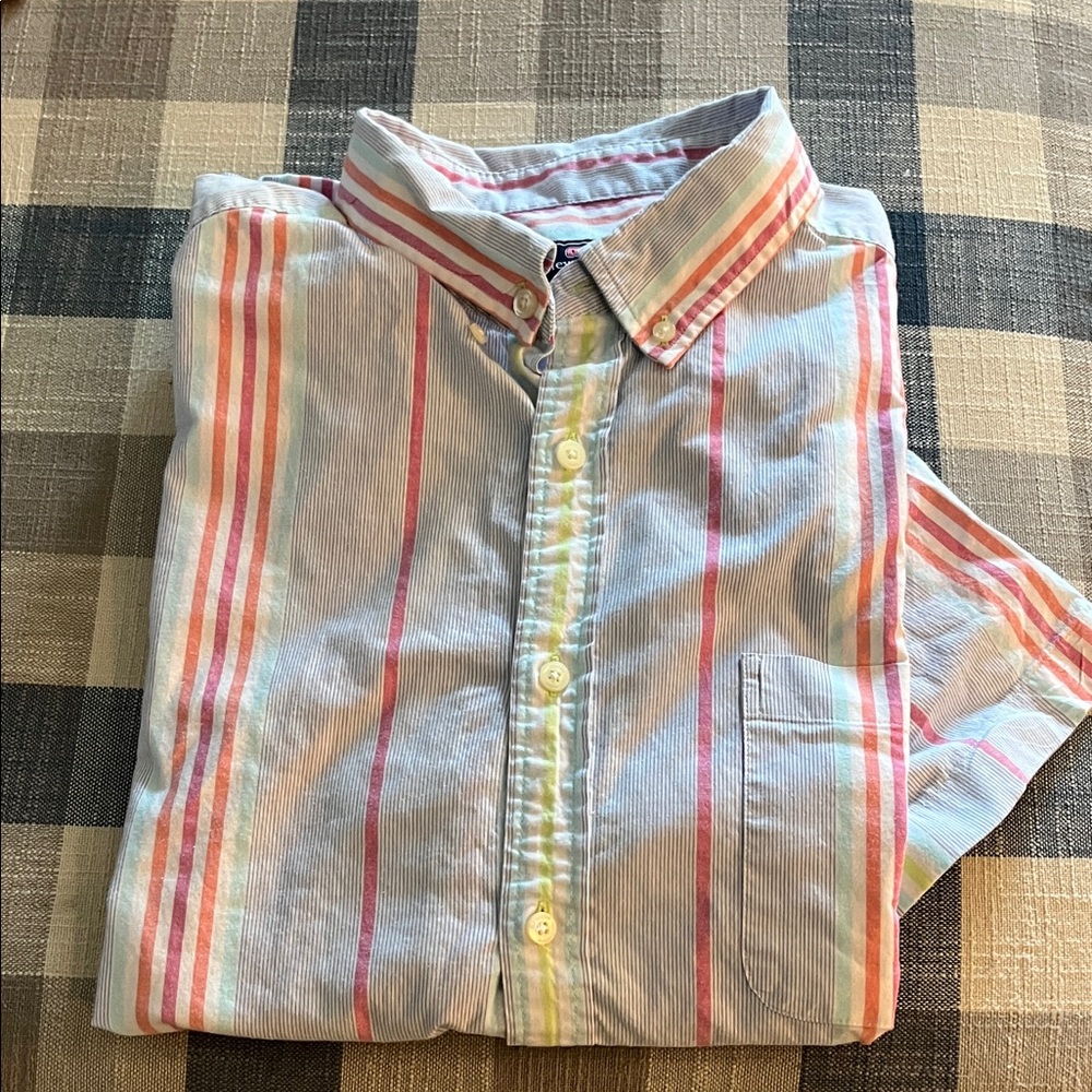 Vineyard Vines Pastel Striped Button Down Shirt